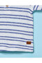 Infant Boys White Striped Yarn-Dyed Jacquard T-Shirt - 3