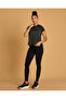 Women Black Back Mesh Detail Active T Shirt - 2
