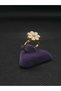 White Flower Model Steel Children's Ring with Enamel Embroidery, Yellow Gold Color Plated, Adjustable Size - 3