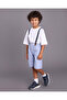 Boys White Jacquard Stripe Loose Fit T Shirt - 5