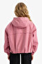 F8972A8Br82 Claret Red Hooded Raincoat for Girls - 5