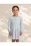 Girls Green Striped Tiered Dress