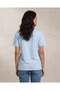 Women Pale Blue Stitch Graphic Oversized T Shirt - 3