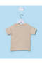 Infant Boys Beige Henley T Shirt - 4