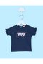 Infant Girls Blue Printed T-Shirt With Glitter Detail