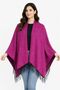 Women's winter double-sided poncho shoulder 140x140