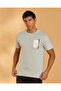 Men Green Basic Graphic T Shirt