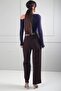 Women's Elastic Waistband Pocketed Knitted Crepe Stretch Fabric Palazzo Pants - 4