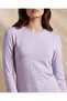 Women Lilac Long Sleeve Crew Neck T-Shirt - 4