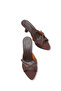 Siri Cara Women's Thin Heeled Slippers 001263 Matte Brown - 3