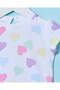 Infant Girls White Heart Floral Allover Print T-Shirt - 2