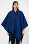 Women's winter double-sided poncho shoulder 140x140 - 3