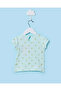 Infant Girls Light Blue Allover Print T-Shirt - 4