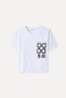 Women's White Embroidery Detailed Crew Neck T-Shirt - 5