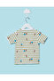 Infant Boys Cream Bear On Cycle Allover Print T-Shirt - 4