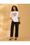 Women White Placement Print Oversized T-Shirt - 5