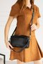 Women's Genuine De Leather Muz and Chap Crossbody Bag 038-D Black - 3