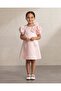 Girls Pale Pink 3D Bow Dress - 2