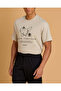 Men Beige And Black Panther Pyjama Set - 4