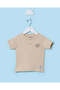 Infant Boys Beige Henley T Shirt