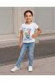 Girls White Printed T-Shirt - 5