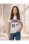 Senior Girls White Graphic T Shirt