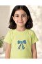 Girls Green Placement Print T-Shirt - 4