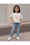 Girls White Embellished T-Shirt - 5