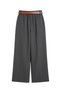 Women's Belt Pack Trousers Wide Leg Straight Smoked Women's Trousers - 5