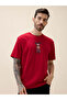 Oversized Back Graphic Print Maroon T-shirt - 2