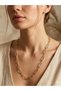 3S Gold Color Steel Paperclip Paperclip Chain Necklace