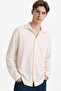 Boxy Fit Polo Collar Combed Cotton Shirt F8612Ax26Sp - 3