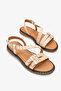 Lea Women's Genuine Leather Troklu Daily Sandals - Beige - 2