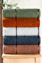 5-Pack Başak Jacquard 100% Cotton Hand and Face Towels 50X90 cm |   Soft Dowry Set, Premium Quality - 4