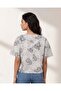 Women Grey Printed Collared Blouse - 4