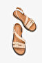 Lea Women's Genuine Leather Troklu Daily Sandals - Beige - 3