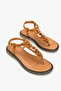Karen Women's Genuine Leather Accessories Sandals - Tan Suede - 2