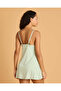 Women Green Strappy Chemise - 3