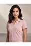 Women Pink Lace Trim Polo T Shirt - 4