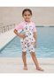Girls Minnie Frill Allover Print Swim Onesie - 5