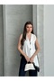Women's Lace Pack Asymmetrical Cut Stylish Vest Blouse - White - 4