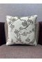 Woven Linen Sakura Series 04 43X43 (the Flower Details Are Dark Brown and Gray Tones)