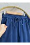 Elnur Flat Leg Gabardine Trousers-Ma3654 Navy Blue - 3