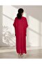 Women Red Embroidered Kaftan Nightgown - 3