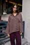 Striped Brown Oversized Shirt