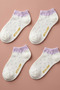 Polka Dot Patterned Lilac Children's Socks - 2