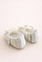 Baby Girl Ballet Flats - Booties, Lace Fabric Velcro Bow Detail , Non-Slip Underlay Pack First Step Shoes - 5