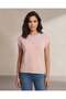 Women Pale Pink Neck Trim Detailed Jersey Top