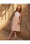 Senior Girls Beige Pleated Skirt - 5