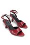Leda Gioia Women's Thin Heeled Shoes 001265 Burgundy Patent Leather - 2